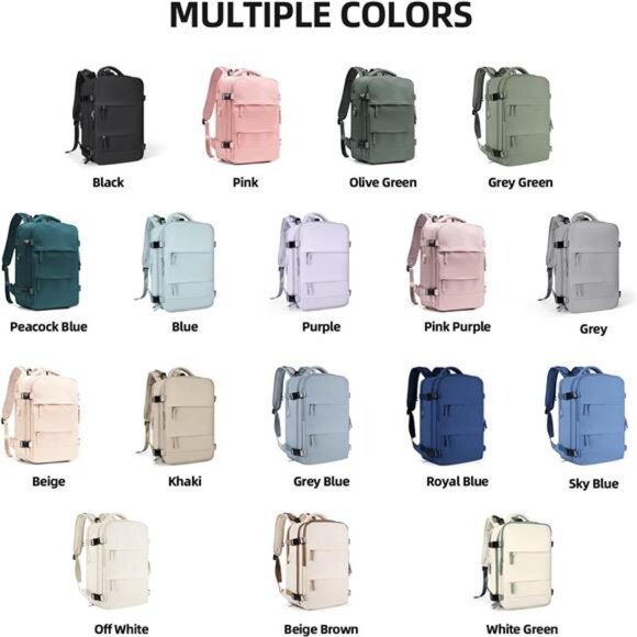 Large Travel Backpack For Women Men,Carry On Backpack,Hiking Backpack Waterproof - Picture 3 of 7